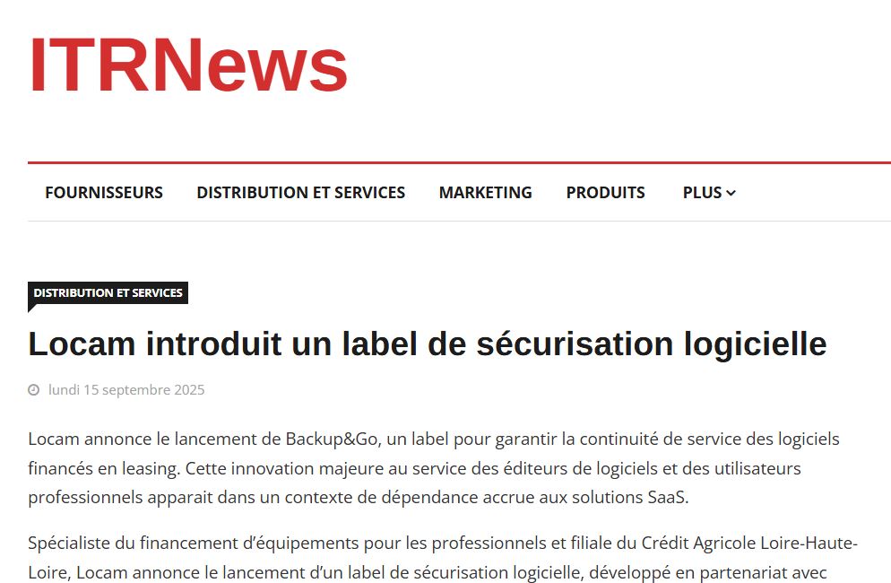 Continuité de service logiciel : la presse en parle
